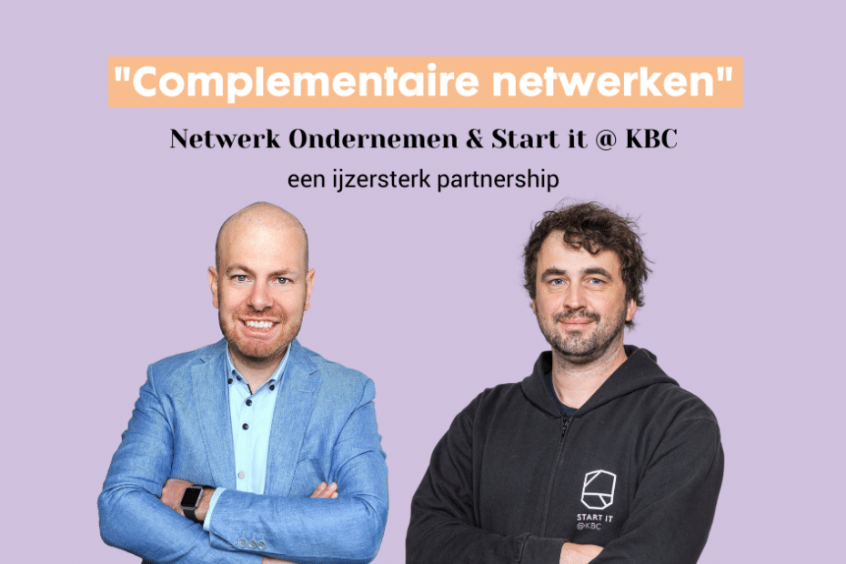 Banner partnership tussen Start It@KBC en Netwerk Ondernemen