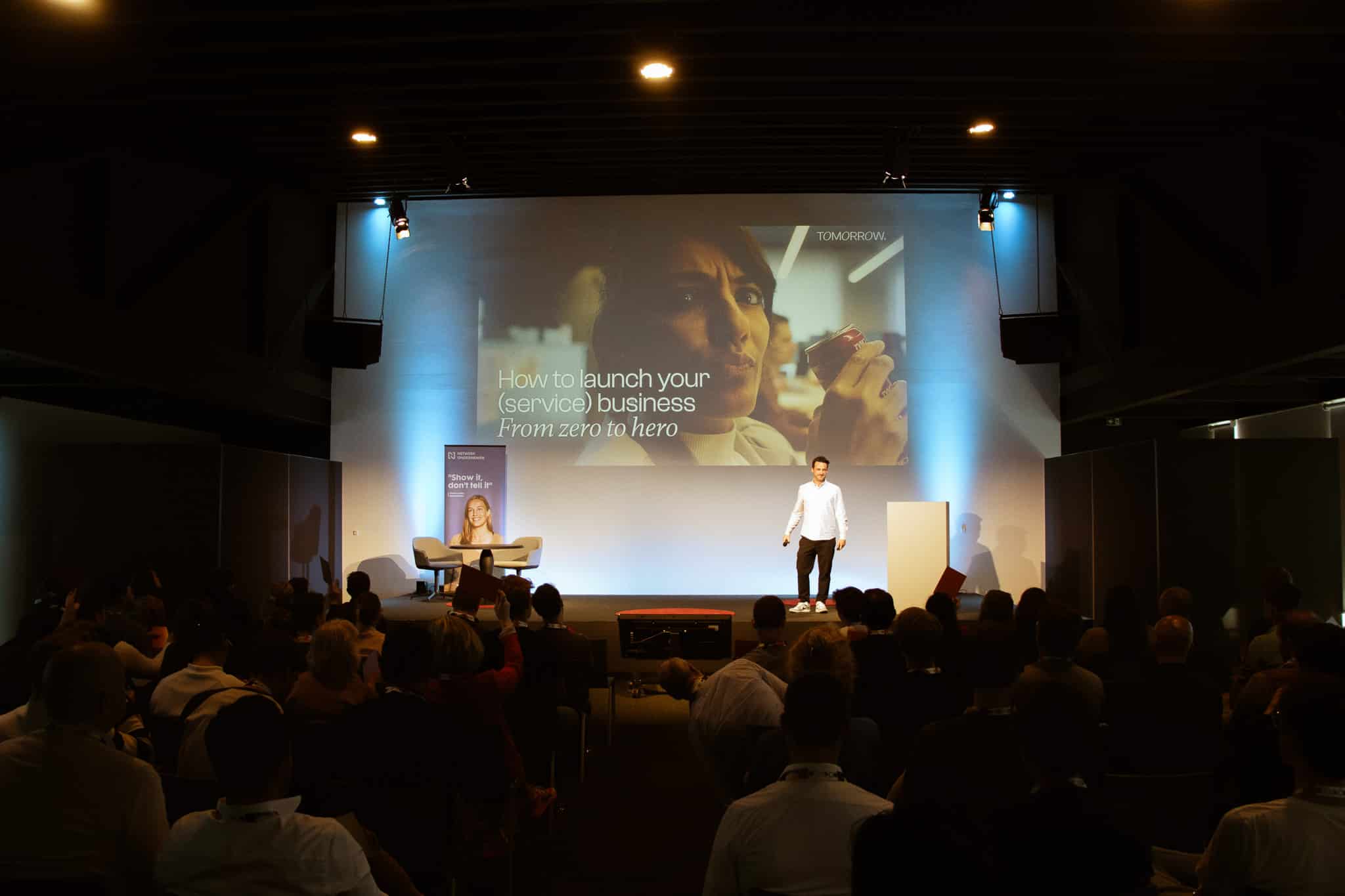 Alexander Seynhaeve aan de start van zijn presentatie